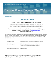 Educator Career Program 2014-2015