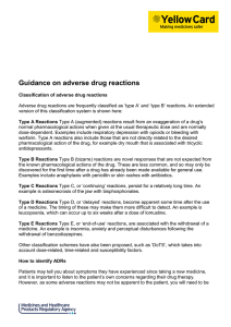 Guidance on adverse drug reactions