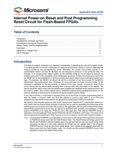 Internal Power-on Reset and Post Programming Reset Circuit for