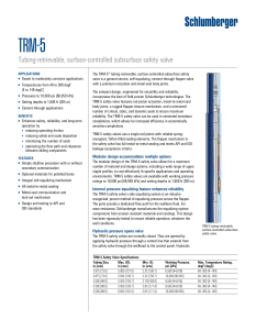 TRM-5 Tubing-Retrievable, Surface-Controlled