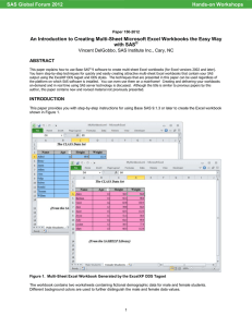 An Introduction to Creating Multi-Sheet Microsoft Excel