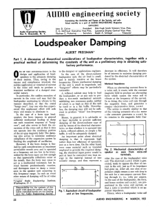 Loudspeaker Damping - Audio Engineering Society