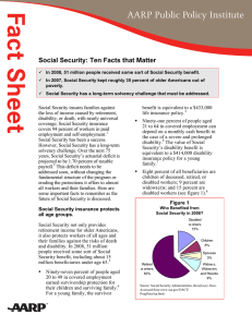 Social Security - Ten Facts That Matter