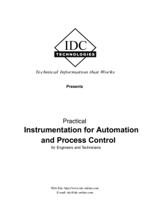 Practical Instrumentation for Automation and Process Control