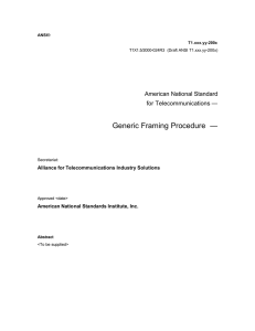 Generic Framing Procedure