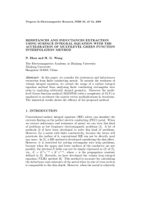 RESISTANCES AND INDUCTANCES EXTRACTION USING