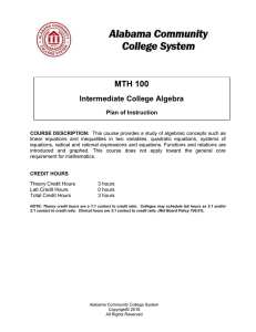 MTH - 100 - Alabama Community College System