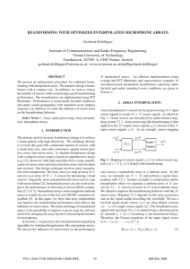 Beamforming with optimized interpolated microphone