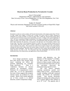 Electron Beam Production by Pyroelectric Crystals