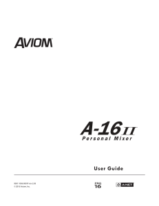 A-16II Personal Mixer User Guide