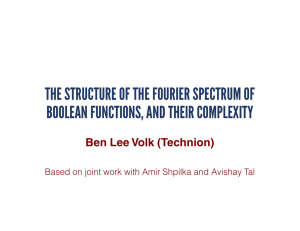 Structure of the Fourier Spectrum of Boolean Functions and