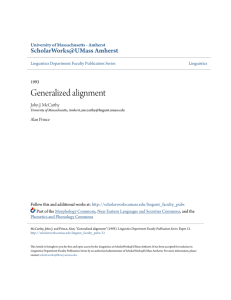 Generalized alignment - ScholarWorks@UMass Amherst