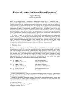 Kashaya Extrametricality and Formal Symmetry