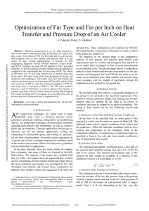 Optimization of Fin Type and Fin per Inch on Heat Transfer and