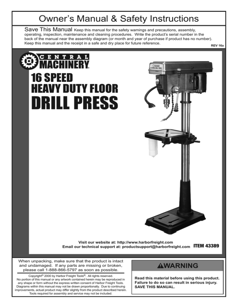 harbor freight mag drill