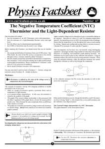 (NTC) Thermistor and the Light