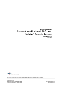 Connect to a Rockwell PLC over Netbiter® Remote Access