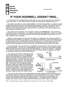 IF YOUR DOORBELL DOESN`T RING