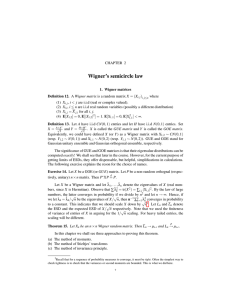 Wigner`s semicircle law