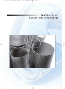 ELATECH® iSync™ high performance timing belts