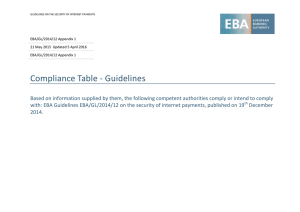 Compliance Table - European Banking Authority