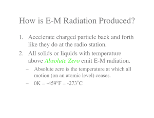 Generating E-M radiation