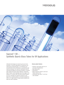 Suprasil® 130 – Synthetic Quartz Glass Tubes for UV Applications