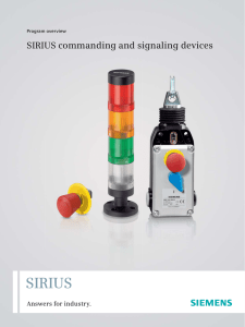 SIRIUS pushbuttons and indicator lights 3SB3