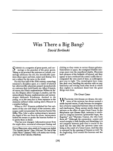 Was There a Big Bang?