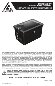 GUARDIAN CP® DIGITAL PUMP CONTROL