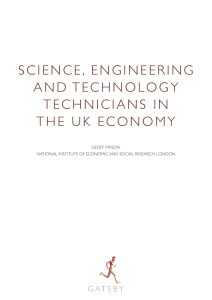 science, engineering and technology technicians in the uk