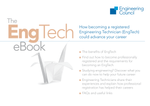 How becoming a registered Engineering Technician (EngTech
