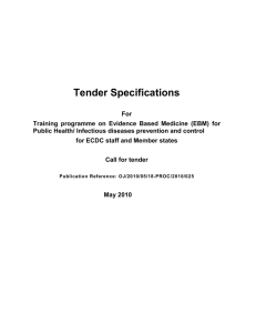 Tender Specifications EBM Workshop 100531 v4