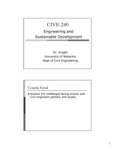 CIVE 240 - Civil and Environmental Engineering