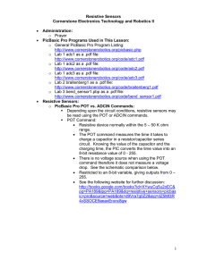 1 Resistive Sensors Cornerstone Electronics Technology and