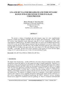 LNA AND RF VGA FOR BROADBAND AND WIDE DYNAMIC