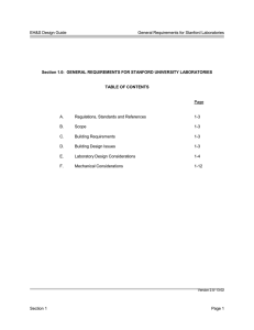 General Requirements for Stanford Laboratories