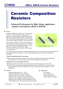Ceramic Resistors (RMCA, RMCB)