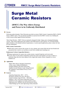 High Voltage Bulk Ceramic Composition Resistors (RMCC)