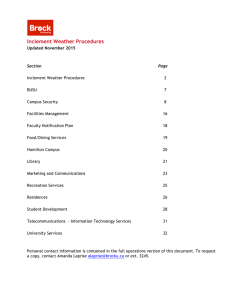 Inclement Weather Procedures