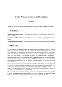 Weight-Based Event Sampling