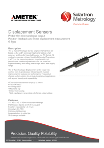 Displacement Sensors - Solartron Metrology