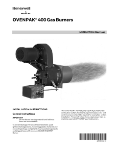 32M-91002—01 - OVENPAK® 400 Gas Burners