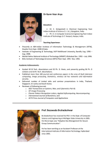 Dr Karm Veer Arya Prof. Bezawada Bruhadeshwar