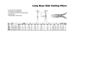 Long Nose Side Cutting Pliers