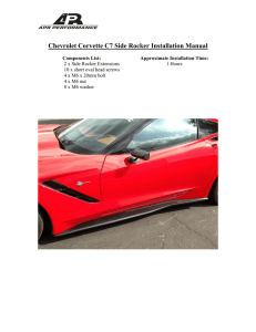 Chevrolet Corvette C7 Side Rocker Installation Manual