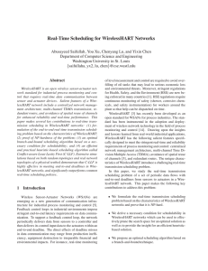 Real-Time Scheduling for WirelessHART Networks