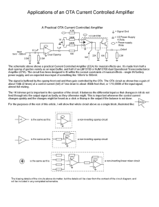 Applications of an OTA Current Controlled Amplifier