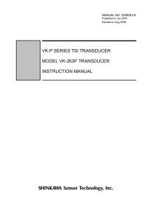 vk-p series tsi transducer model vk-263p