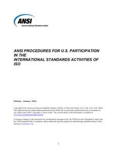 ANSI International Procedures - American National Standards Institute